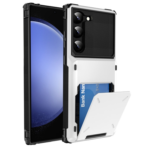 Samsung Galaxy S24 5G Scratch-Resistant Shockproof Heavy Duty Rugged Armor Phone Case - White